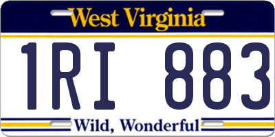 WV license plate 1RI883