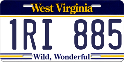 WV license plate 1RI885