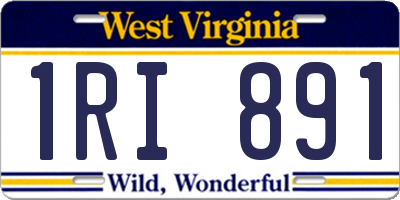 WV license plate 1RI891