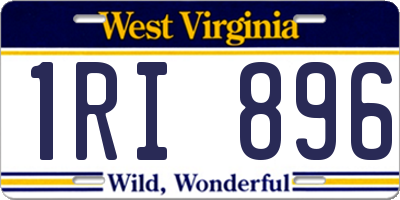 WV license plate 1RI896