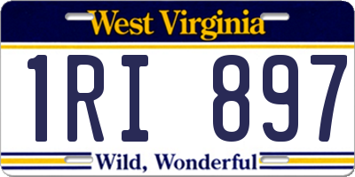 WV license plate 1RI897