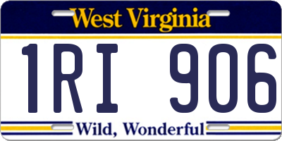 WV license plate 1RI906