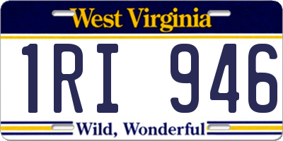WV license plate 1RI946