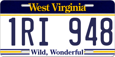 WV license plate 1RI948