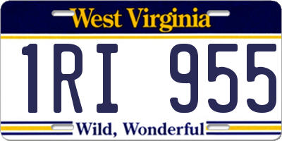 WV license plate 1RI955