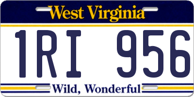 WV license plate 1RI956