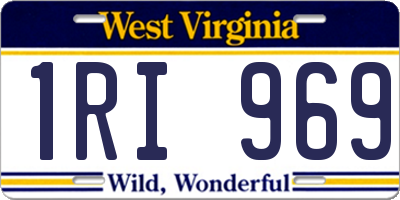 WV license plate 1RI969