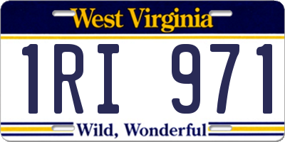 WV license plate 1RI971