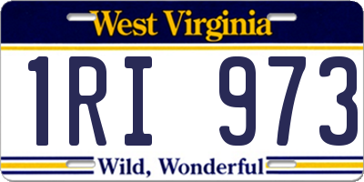 WV license plate 1RI973