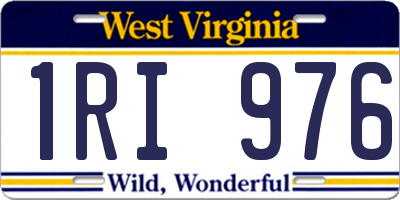 WV license plate 1RI976