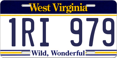 WV license plate 1RI979