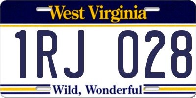 WV license plate 1RJ028
