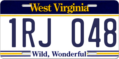 WV license plate 1RJ048