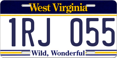 WV license plate 1RJ055