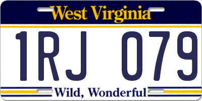 WV license plate 1RJ079