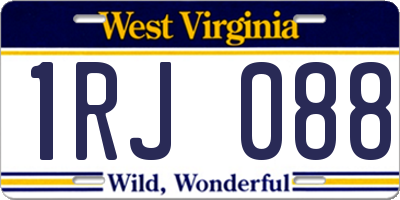 WV license plate 1RJ088