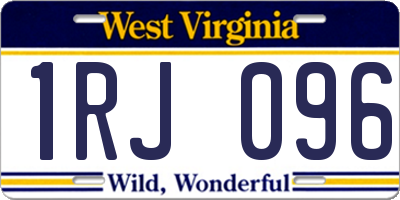 WV license plate 1RJ096