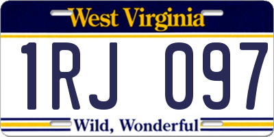 WV license plate 1RJ097