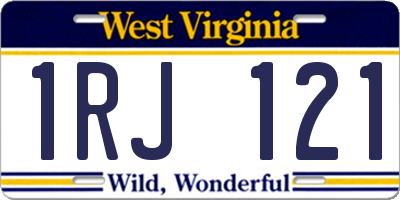 WV license plate 1RJ121