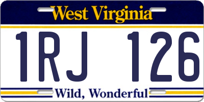 WV license plate 1RJ126