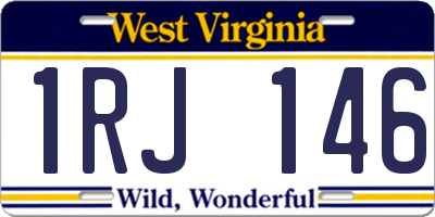 WV license plate 1RJ146