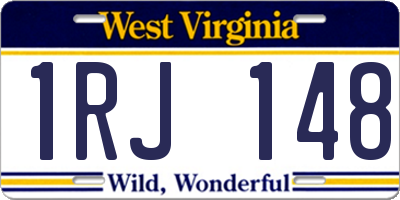 WV license plate 1RJ148
