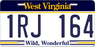 WV license plate 1RJ164