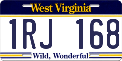 WV license plate 1RJ168
