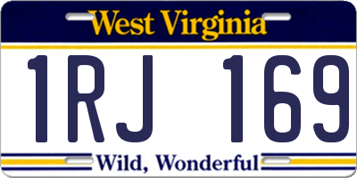 WV license plate 1RJ169