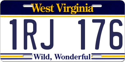 WV license plate 1RJ176