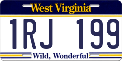 WV license plate 1RJ199