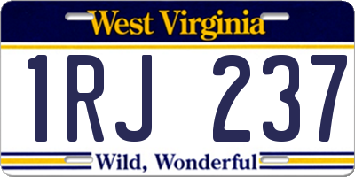 WV license plate 1RJ237