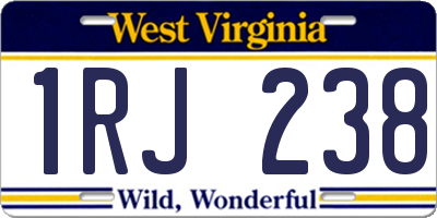 WV license plate 1RJ238