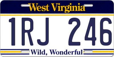 WV license plate 1RJ246