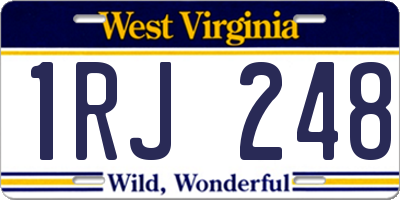 WV license plate 1RJ248