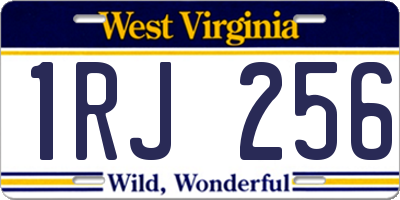 WV license plate 1RJ256