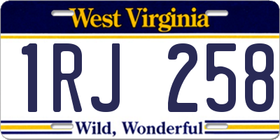 WV license plate 1RJ258
