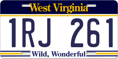 WV license plate 1RJ261