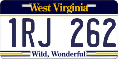 WV license plate 1RJ262