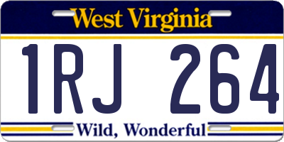 WV license plate 1RJ264
