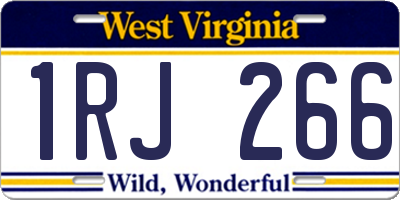 WV license plate 1RJ266