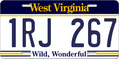 WV license plate 1RJ267
