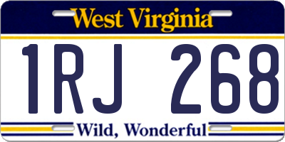 WV license plate 1RJ268