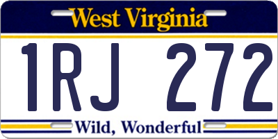 WV license plate 1RJ272