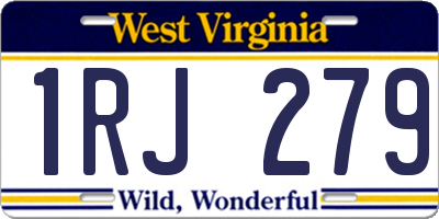 WV license plate 1RJ279