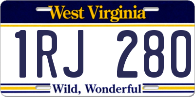 WV license plate 1RJ280