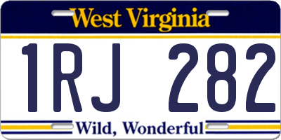 WV license plate 1RJ282