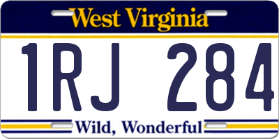 WV license plate 1RJ284