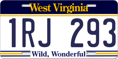 WV license plate 1RJ293