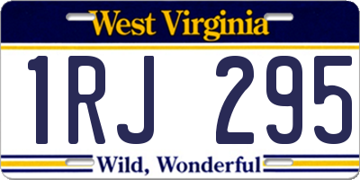 WV license plate 1RJ295